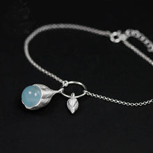 Load image into Gallery viewer, Real 925 Sterling Silver Natural Stone Handmade Designer Fine Jewelry Elegant Lotus Buds Bracelets Earrings for Women
