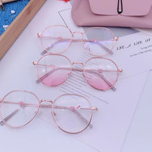 Load image into Gallery viewer, Love Heart Anti Blue Light Optical Glasses Cute Metal Frame Oversized Glasses Vintage Glasses Frame Eyeglasses Retro Eyewear