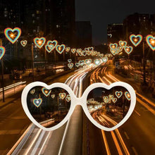 Load image into Gallery viewer, Love Heart Effects Glasses Watch The Lights Change To Heart Shape At Night Diffraction Glasses Women Colorful Glasses Kids Gift