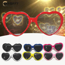 Load image into Gallery viewer, Love Heart Effects Glasses Watch The Lights Change To Heart Shape At Night Diffraction Glasses Women Colorful Glasses Kids Gift