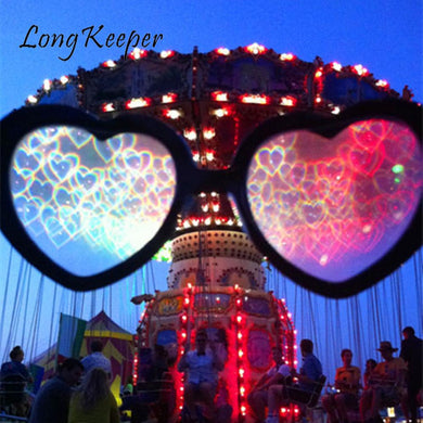 Love Heart Shape Sunglasses Women Kids Heart Glasses Girls Special Effect Light Change Love Heart Lens Color Sunglasses Oculos
