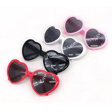 Load image into Gallery viewer, Love Heart Shape Sunglasses Women PC Frame Light Change Love Heart Lens Colorful Sun Glasses Female Red Pink Shades Magic