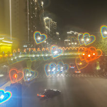 Load image into Gallery viewer, Love Heart Shape Sunglasses Women PC Frame Light Change Love Heart Lens Colorful Sun Glasses Female Red Pink Shades Magic