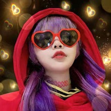 Load image into Gallery viewer, Love Heart Shaped Effects Glasses Watch The Lights Change to Heart Shape At Night Diffraction Glasses Women Sunglasses