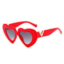 Load image into Gallery viewer, Love Heart Sunglasses Women 2023 Brand Designer V Sun glasses Oversized Heart Glasses Shaped Oculos De Sol Feminino