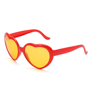 Love Heart-shaped Special Effects Glasses Watch The Lights Change to Heart Shape At Night Diffraction Glasses  Sunglasses