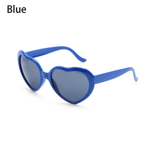 Love Heart-shaped Special Effects Glasses Watch The Lights Change to Heart Shape At Night Diffraction Glasses  Sunglasses
