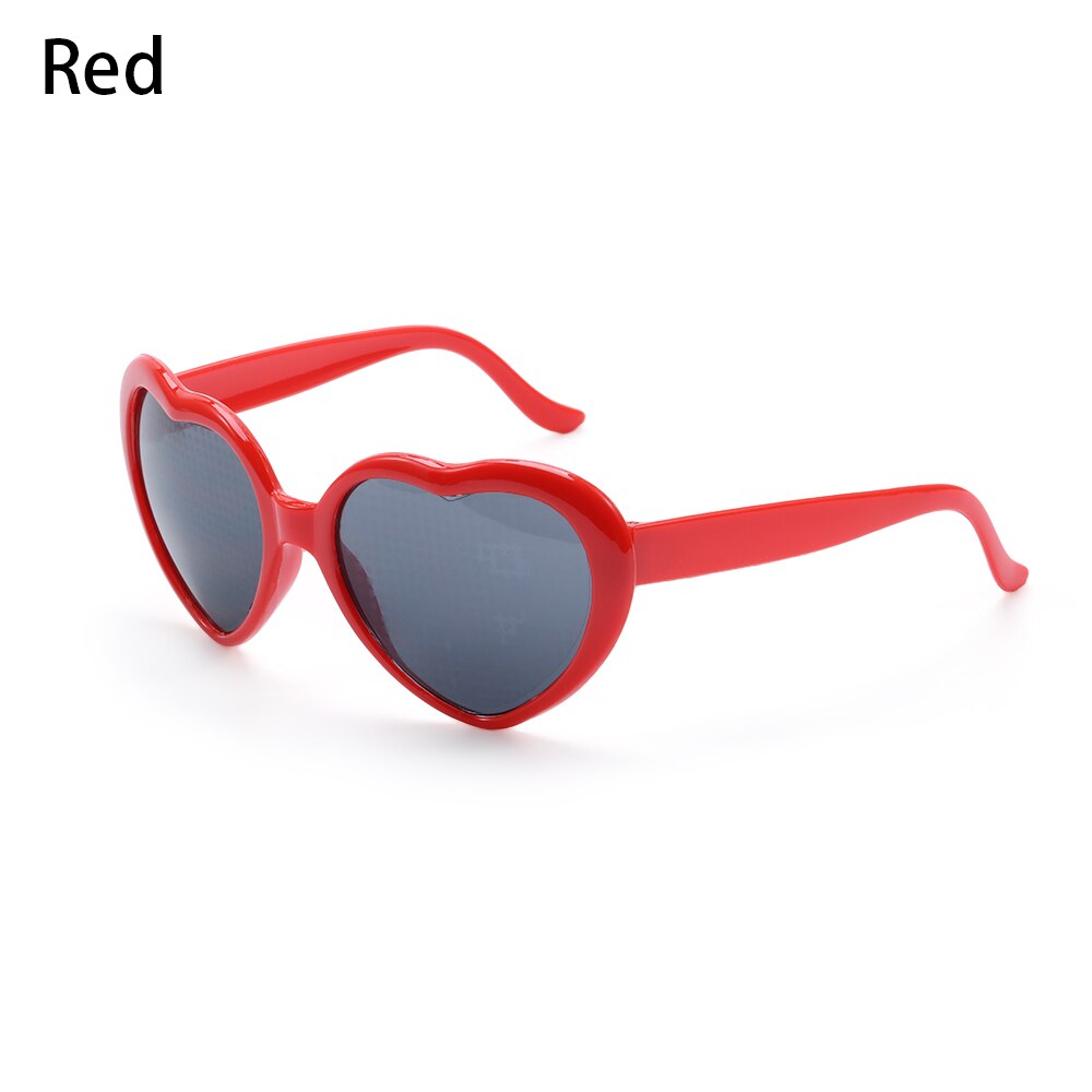 Love Heart-shaped Special Effects Glasses Watch The Lights Change to Heart Shape At Night Diffraction Glasses  Sunglasses
