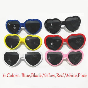 Love Heart-shaped Special Effects Glasses Watch The Lights Change to Heart Shape At Night Diffraction Glasses  Sunglasses