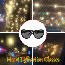 Load image into Gallery viewer, Love Heart-shaped Special Effects Glasses Watch The Lights Change to Heart Shape At Night Diffraction Glasses  Sunglasses