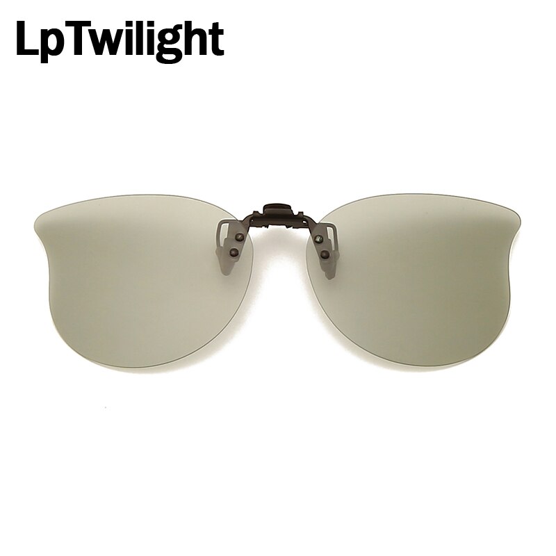 LpTwilight Large Polarized Clip On Sunglasses Yellow Night Vision Glasses Mirror Driving Flip Up Lens Eyewear Accessories sungla