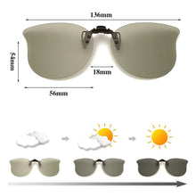 Load image into Gallery viewer, LpTwilight Large Polarized Clip On Sunglasses Yellow Night Vision Glasses Mirror Driving Flip Up Lens Eyewear Accessories sungla