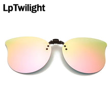 Load image into Gallery viewer, LpTwilight Large Polarized Clip On Sunglasses Yellow Night Vision Glasses Mirror Driving Flip Up Lens Eyewear Accessories sungla
