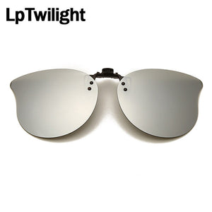 LpTwilight Large Polarized Clip On Sunglasses Yellow Night Vision Glasses Mirror Driving Flip Up Lens Eyewear Accessories sungla