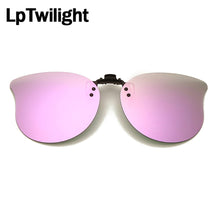 Load image into Gallery viewer, LpTwilight Large Polarized Clip On Sunglasses Yellow Night Vision Glasses Mirror Driving Flip Up Lens Eyewear Accessories sungla