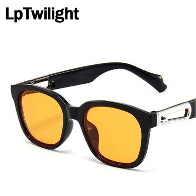 Lptwilight Vintage Sunglasses Men 2023 Square Brand Designer Eyeglasses Men Women   Mirror Retro Female