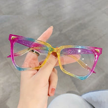 Load image into Gallery viewer, Lrregular Women&#39;s Anti Blue Light Blocking Glasses Women Cat Eye Sunglasses Frames Computer Gaming Eye glasses Eyewear