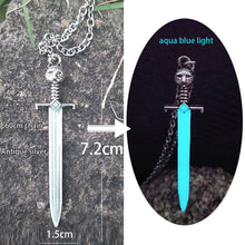Load image into Gallery viewer, Luminous Glowing Arrow Pendant Necklace Knight Spear Necklace Glow In The Dark Pike Necklace for Women Men Halloween Gift