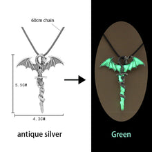 Load image into Gallery viewer, Luminous Glowing Arrow Pendant Necklace Knight Spear Necklace Glow In The Dark Pike Necklace for Women Men Halloween Gift