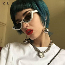 Load image into Gallery viewer, Lunette Sunglasses Women Half-moon-shaped Frame Sun Glasses Rimless Pink Sunglasses Female Gafas De Sol Hombre