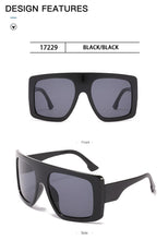 Load image into Gallery viewer, Black Oversized Goggle Sunglasses Women Y2k Steam Punk Sun Glasses Vintage Holiday Beach Eyewear Eyeglasses Gafas De Sol