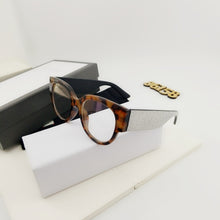 Carica l&#39;immagine nel visualizzatore di Gallery, Montature per occhiali Cat Eye di marca Gambe bling da donna Occhiali quadrati per computer di tendenza Montature per occhiali regalo decorative