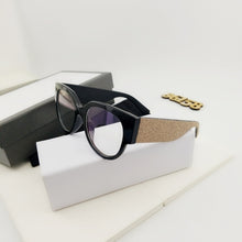 Carica l&#39;immagine nel visualizzatore di Gallery, Montature per occhiali Cat Eye di marca Gambe bling da donna Occhiali quadrati per computer di tendenza Montature per occhiali regalo decorative