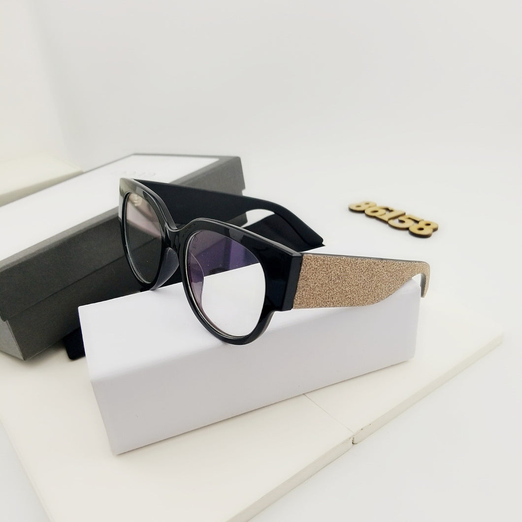Montature per occhiali Cat Eye di marca Gambe bling da donna Occhiali quadrati per computer di tendenza Montature per occhiali regalo decorative