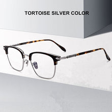 Carica l&#39;immagine nel visualizzatore di Gallery, Brand Design Ultralight Titanium Optical Glasses Frame Men Women Retro Eyeglasses Prescription Myopia Spectacle