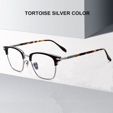 Brand Design Ultralight Titanium Optical Glasses Frame Men Women Retro Eyeglasses Prescription Myopia Spectacle