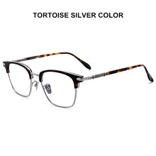 Carica l&#39;immagine nel visualizzatore di Gallery, Brand Design Ultralight Titanium Optical Glasses Frame Men Women Retro Eyeglasses Prescription Myopia Spectacle