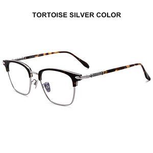 Brand Design Ultralight Titanium Optical Glasses Frame Men Women Retro Eyeglasses Prescription Myopia Spectacle