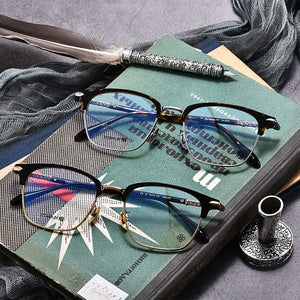 Brand Design Ultralight Titanium Optical Glasses Frame Men Women Retro Eyeglasses Prescription Myopia Spectacle