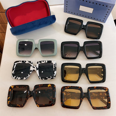 Brand Designed Women's Sunglasses Exaggerated Style Solid Sunglasses Resin Frame Adult  Sunglasses