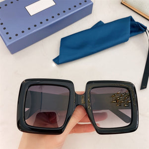 Brand Designed Women's Sunglasses Exaggerated Style Solid Sunglasses Resin Frame Adult  Sunglasses