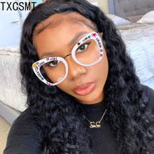 Load image into Gallery viewer, Brand Designer Anti Blue Light Cat Eye Glasses Women Cat Eye Eyeglasses Female Trendy Big Frame Clear Eyeglass