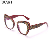 Load image into Gallery viewer, Brand Designer Anti Blue Light Cat Eye Glasses Women Cat Eye Eyeglasses Female Trendy Big Frame Clear Eyeglass