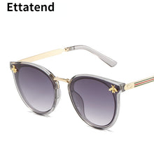 Load image into Gallery viewer, Brand Designer Bee Sunglasses Women Men Classic Vintage Sun Glasses Cat Eye Eyeglasses Blue Shades Gafas De Sol