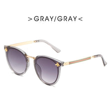 Load image into Gallery viewer, Brand Designer Bee Sunglasses Women Men Classic Vintage Sun Glasses Cat Eye Eyeglasses Blue Shades Gafas De Sol