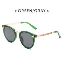 Load image into Gallery viewer, Brand Designer Bee Sunglasses Women Men Classic Vintage Sun Glasses Cat Eye Eyeglasses Blue Shades Gafas De Sol