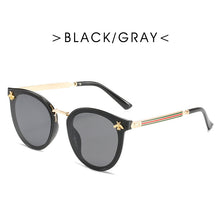 Load image into Gallery viewer, Brand Designer Bee Sunglasses Women Men Classic Vintage Sun Glasses Cat Eye Eyeglasses Blue Shades Gafas De Sol