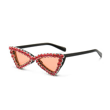 Load image into Gallery viewer, Brand Designer Cat eyes sunglasses Women Crystal Shades UV400 Rhinestone Sun Glasses Eyewear Oculos Sol