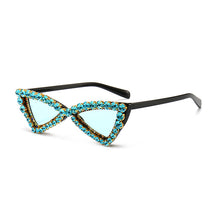 Load image into Gallery viewer, Brand Designer Cat eyes sunglasses Women Crystal Shades UV400 Rhinestone Sun Glasses Eyewear Oculos Sol