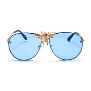 Brand Designer Female Punk Bee Sunglasses Women 2023 Sun Glasses Gradient Shades Lens Ladies UV400 Oculos
