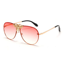 Load image into Gallery viewer, Brand Designer Female Punk Bee Sunglasses Women 2023 Sun Glasses Gradient Shades Lens Ladies UV400 Oculos