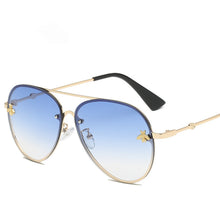 Load image into Gallery viewer, Brand Designer Female Rimless Sunglasses AViation Women Sun Glasses Gradient Shades Little bee Lens Ladies UV400 rays