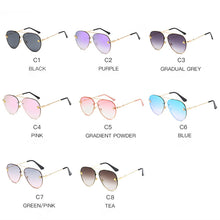 Load image into Gallery viewer, Brand Designer Female Rimless Sunglasses AViation Women Sun Glasses Gradient Shades Little bee Lens Ladies UV400 rays