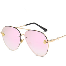 Load image into Gallery viewer, Brand Designer Female Rimless Sunglasses AViation Women Sun Glasses Gradient Shades Little bee Lens Ladies UV400 rays