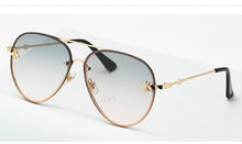 Load image into Gallery viewer, Brand Designer Female Rimless Sunglasses AViation Women Sun Glasses Gradient Shades Little bee Lens Ladies UV400 rays