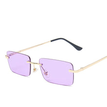 Load image into Gallery viewer, Brand Designer Rectangle Sunglasses Women 2023 Sun Glasses For Ladies  Shades Cutting Lens Ladies Frameless Eyeglasses